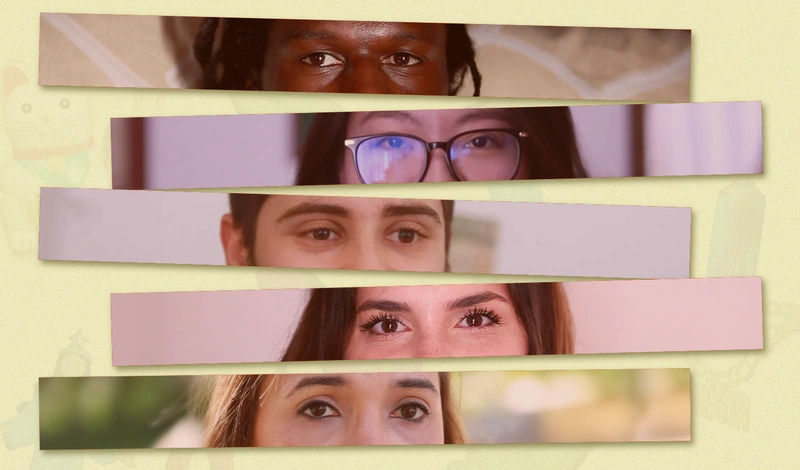 fotos de vários olhos